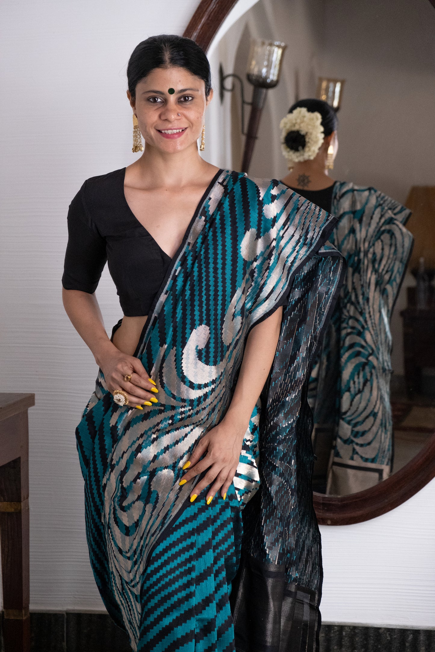 Bottle Green  Colour  Handloom Katan Silk Banarasi  Designer Saree