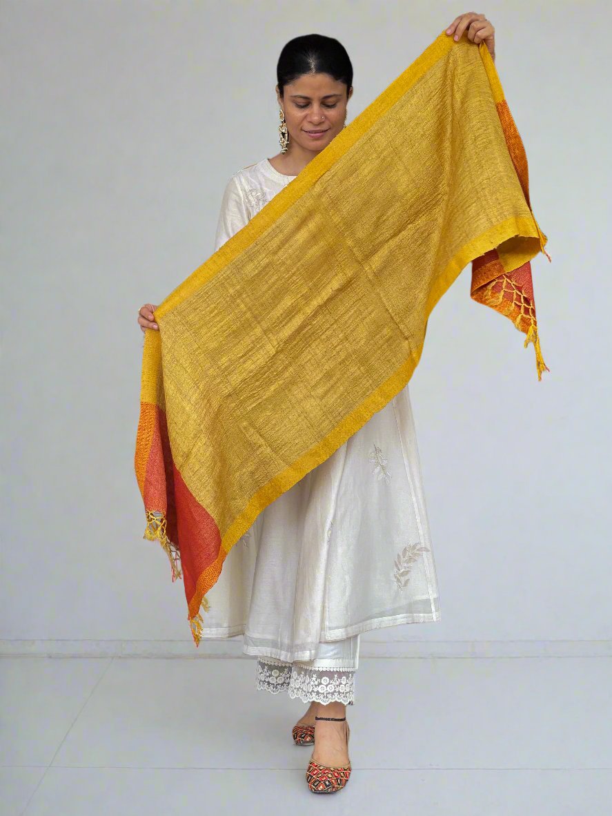 Handloom Tussar Silk stole